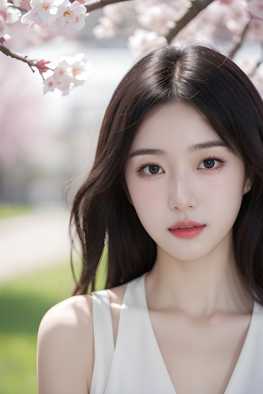 <lora:0811_01:0.7>,a girl with a dreamy expression, surrounded by floating cherry blossom petals in a soft breeze, springtime magic, gentle radiance.korean girl,black hair, 1girl,realistic,masterpiece, best quality, photorealistic, HDR,detail
