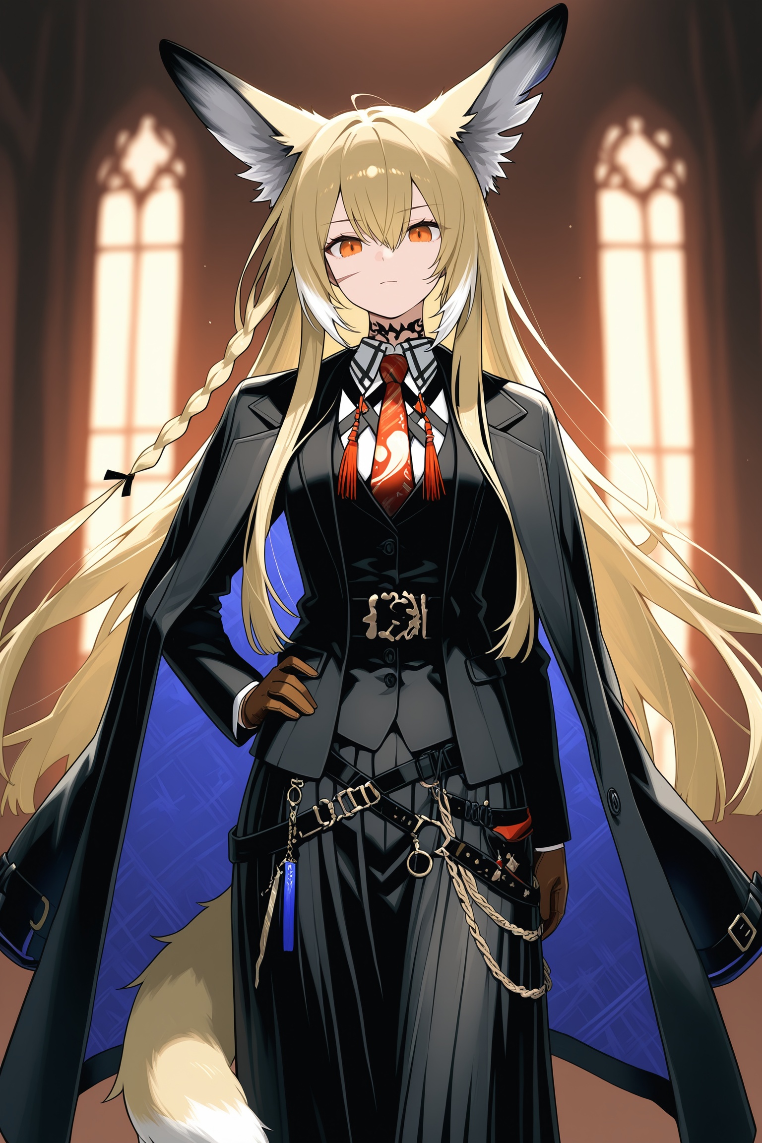 1girl,  vulpisfoglia \(arknights\),  animal ears on Tensor.Art