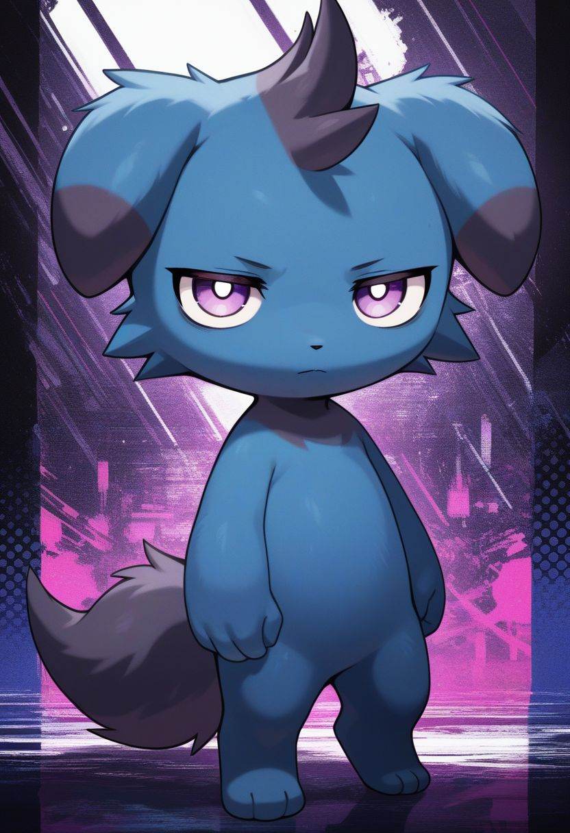 depresso,  furry,  purple eyes on Tensor.Art
