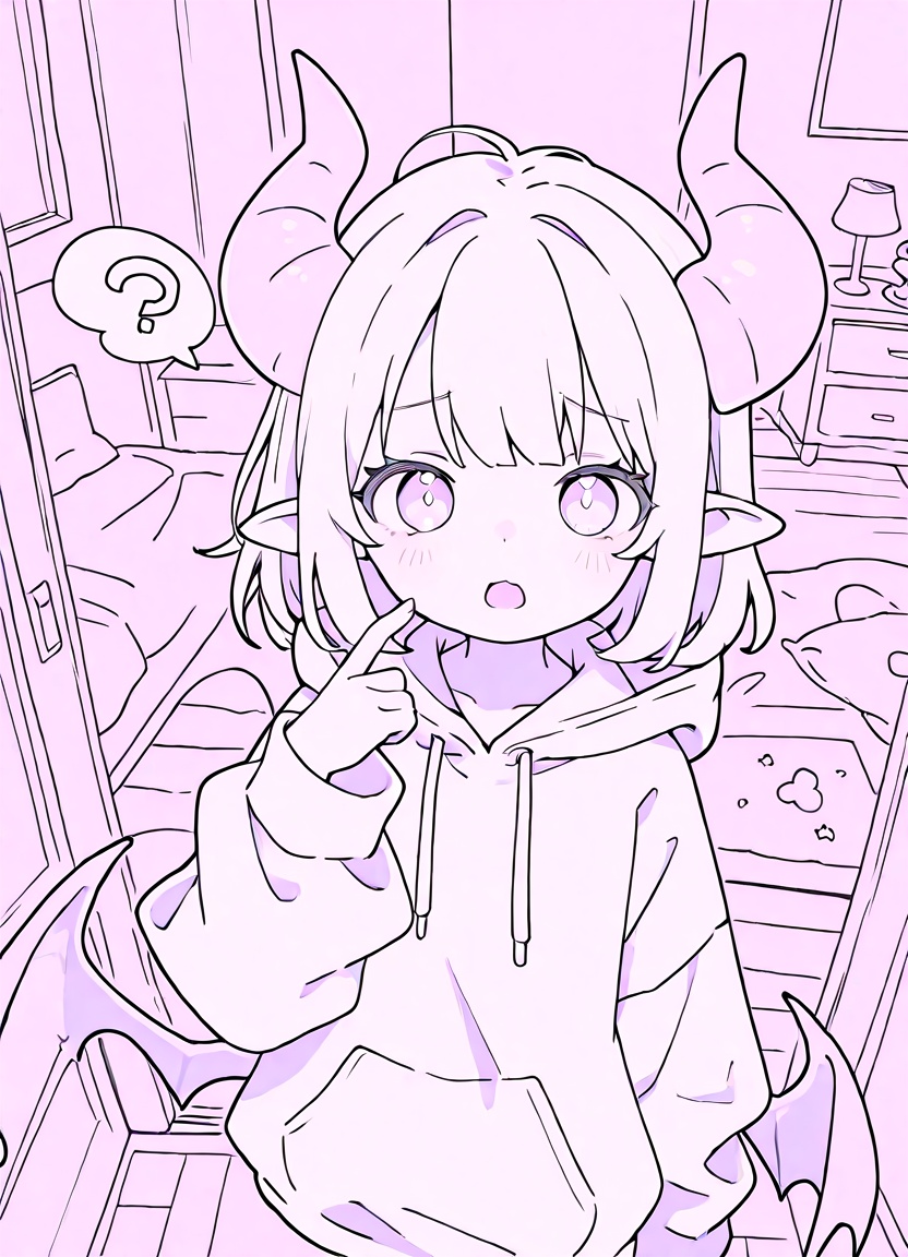 1girl,  solo,  demon girl on Tensor.Art