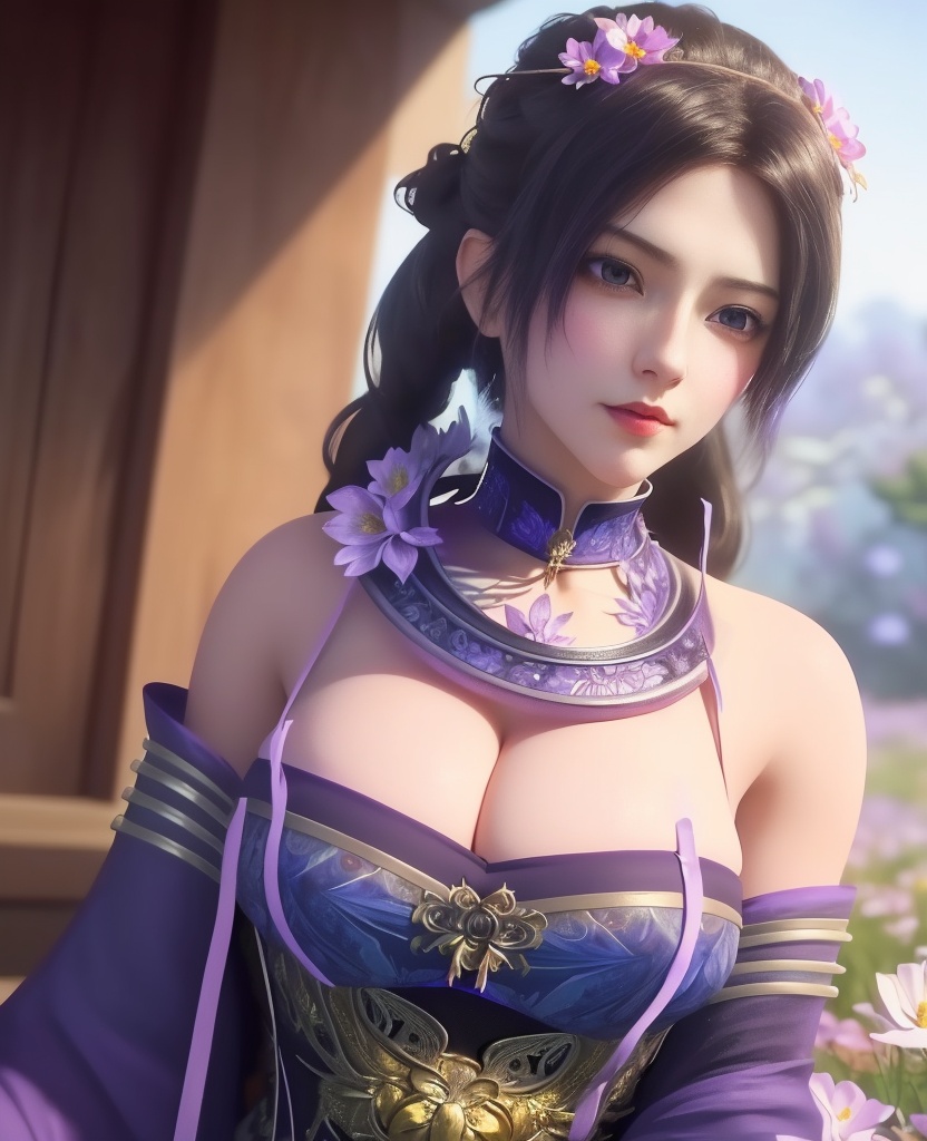 <lora:569-DA-星辰变-朔燕:0.8>(,1girl, ,best quality, ),looking at viewer,,anime,(masterpiece, top quality, best quality, official art, beautiful and aesthetic:1.2), (1girl)	, , (cleavage),extreme detailed,(fractal art:1.3),colorful, flowers ,highest detailed,(by Jeremy Lipking)    (cleavage), (),