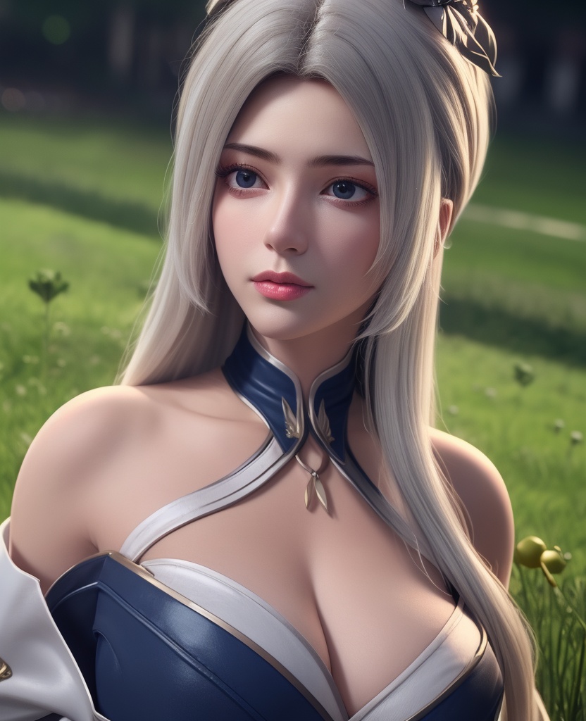 <lora:584-DA-星辰变-白灵:0.8>(,1girl, ,best quality, ),looking at viewer,  ,,ultra detailed background,ultra detailed background,ultra realistic 8k cg, , ,masterpiece, (( , )),,, ultra realistic 8k cg, ,      ,peony \(flower\),(cleavage), (),