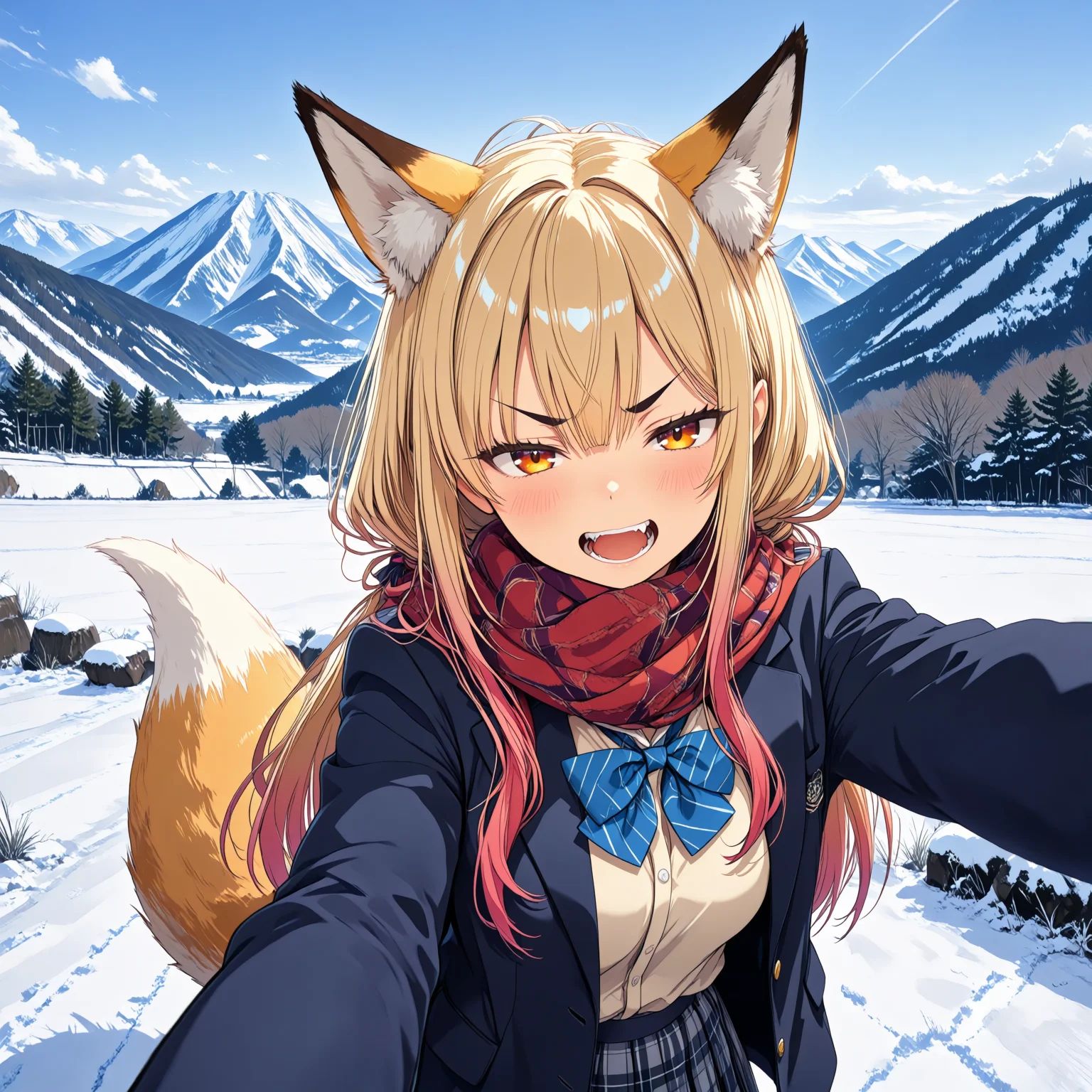 1girl,  gyaru,  school uniform on Tensor.Art