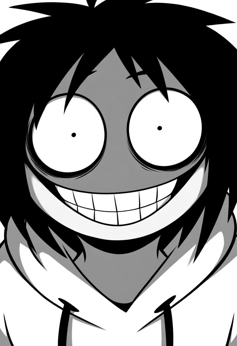 Jeff_The_Killer_(pastamonsters),  1boy,  solo on Tensor.Art