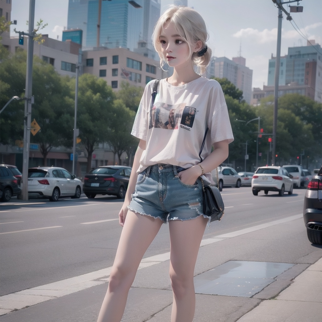 , 1girl, Shorts