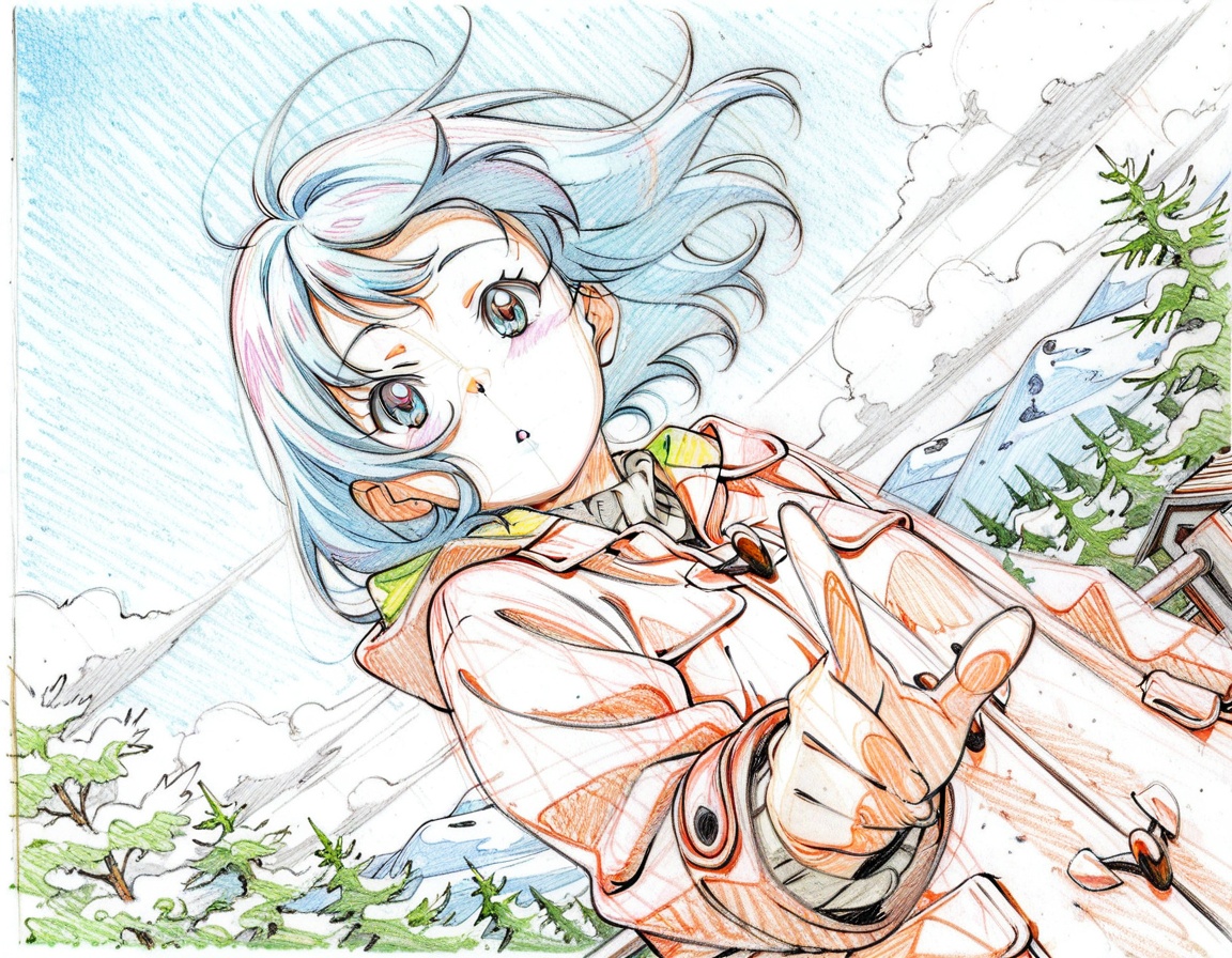detailed background,  traditional media,  color_trace on Tensor.Art