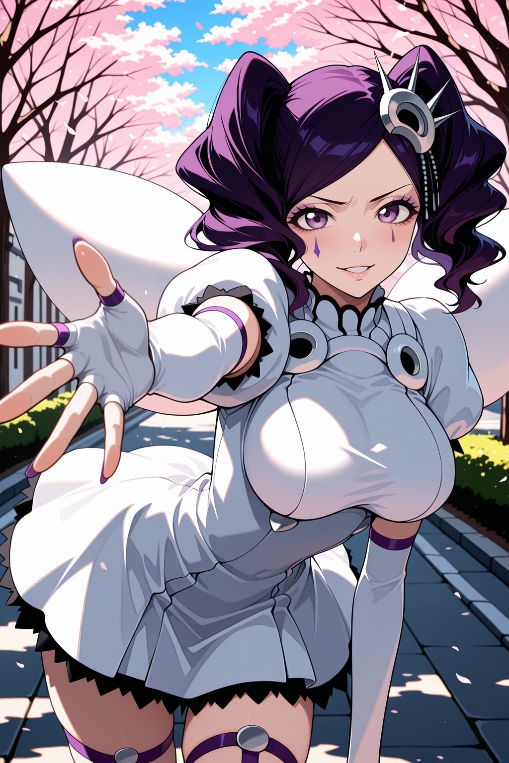cirucci sanderwicci,  short twintails,  purple hair on Tensor.Art