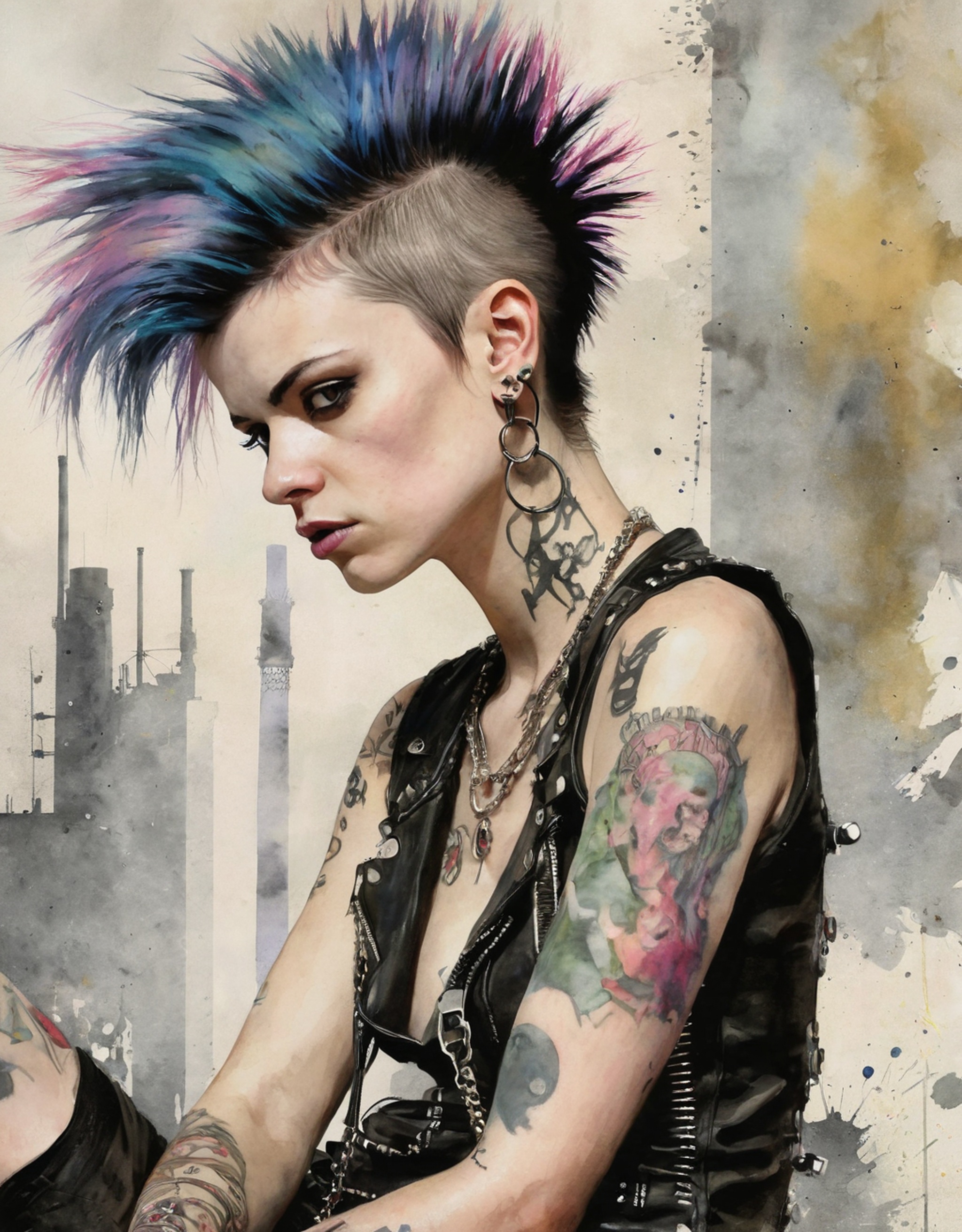 punk,  girl,  solo on Tensor.Art