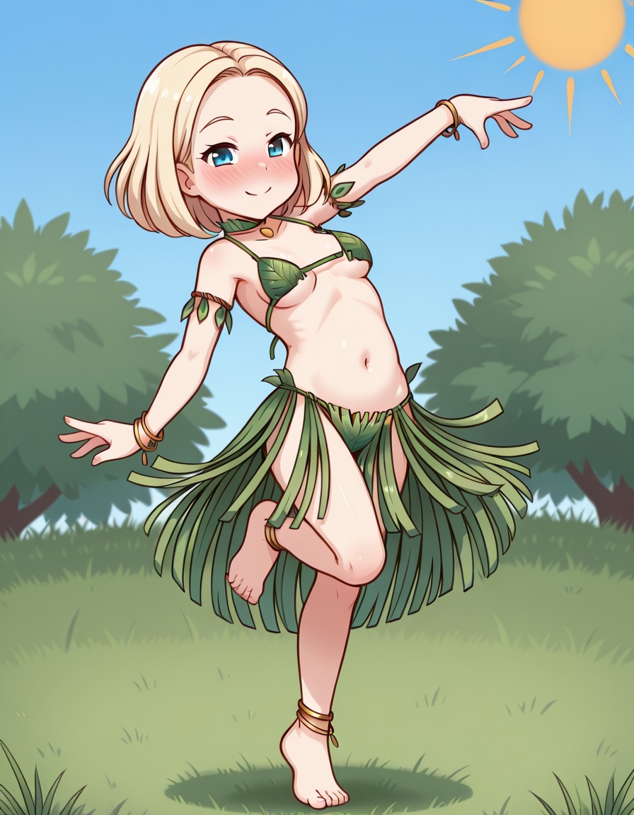kstyleforrest,  dancing,  grass skirt on Tensor.Art