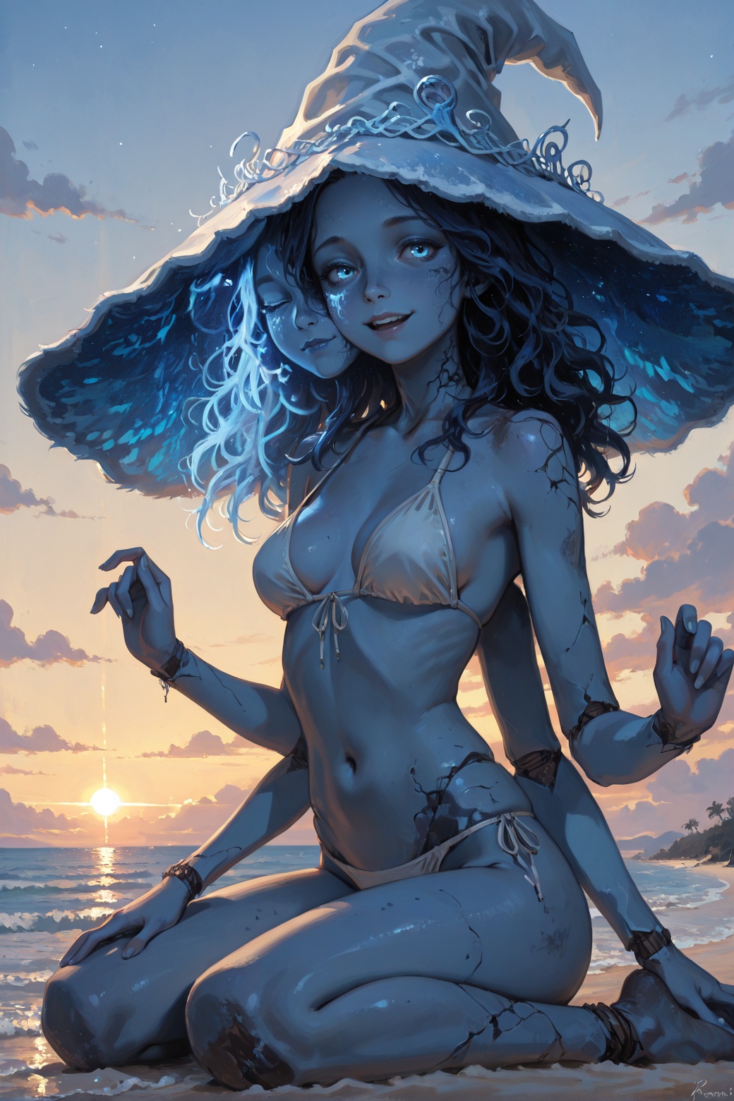 ranni the witch,  beach,  bikini on Tensor.Art