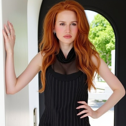 Photograph of a fair-skinned,  red-haired woman with long,  wavy hair by discord104 on Tensor.Art