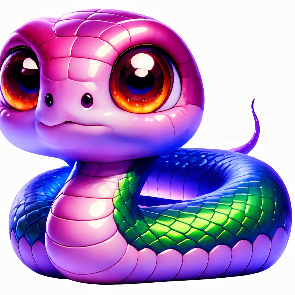 <lora:AgainSnake:1>, no humans, snake, cute snake, big eyes, solo, simple background, white background, scales, tail, full body, transparent background