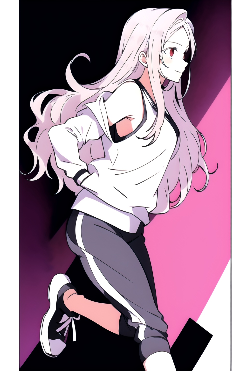 1girl,  solo,  red eyes on Tensor.Art