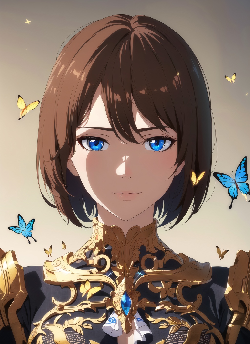 8k portrait of beautiful cyborg with brown hair,  intricate,  elegant on Tensor.Art