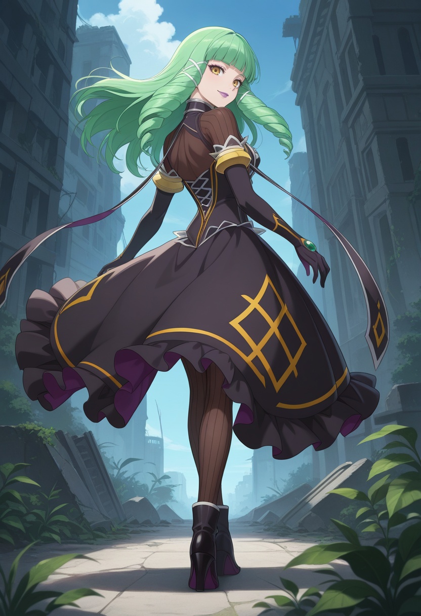 dynamic angle,  1girl,  ruins on Tensor.Art
