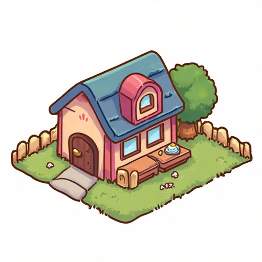A residence,white background.,