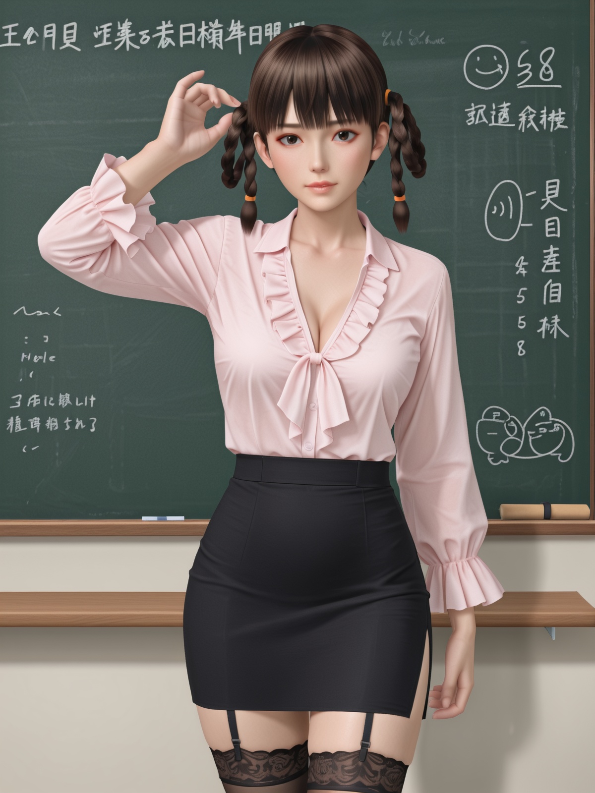 lei fang \(doax vv\),  teacher,  black thighhighs on Tensor.Art