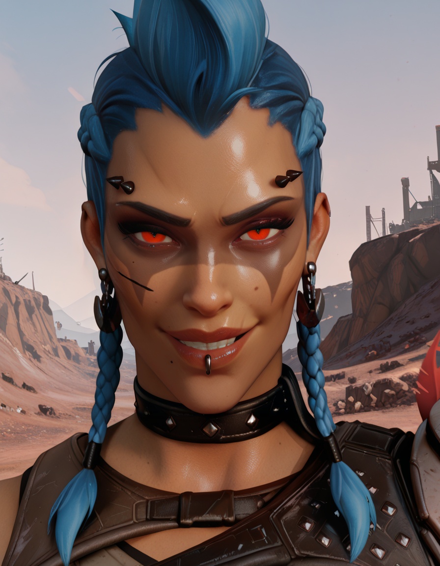 jnkerqunxl,  blue hair,  braids on Tensor.Art