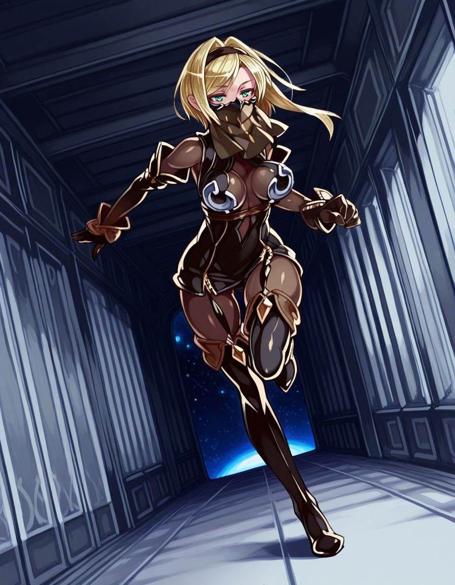 yorha type o,  mouth veil,  masterpiece on Tensor.Art