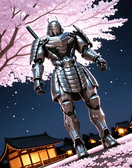 Silver Samurai,  robot,  armor on Tensor.Art