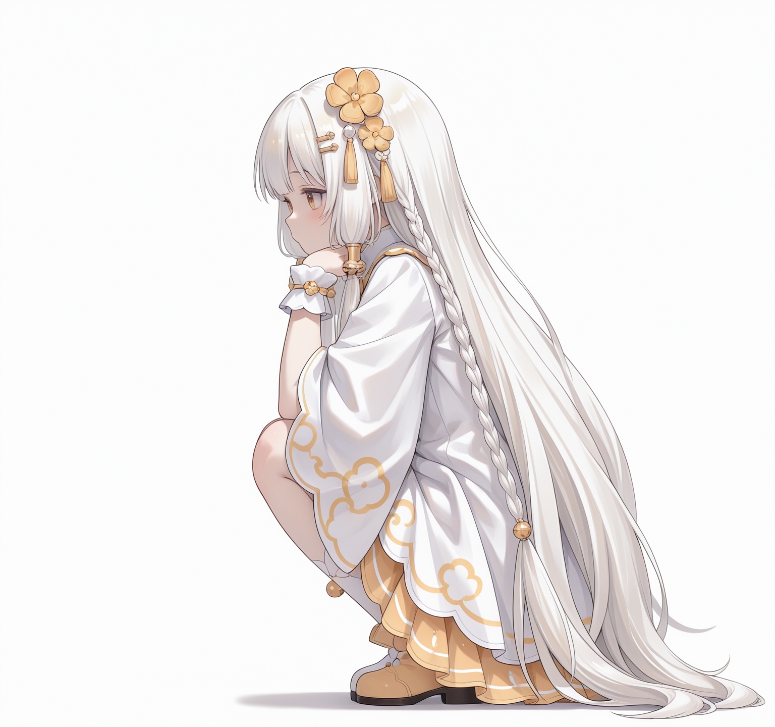 1girl,  ju-jccx,  white hair on Tensor.Art