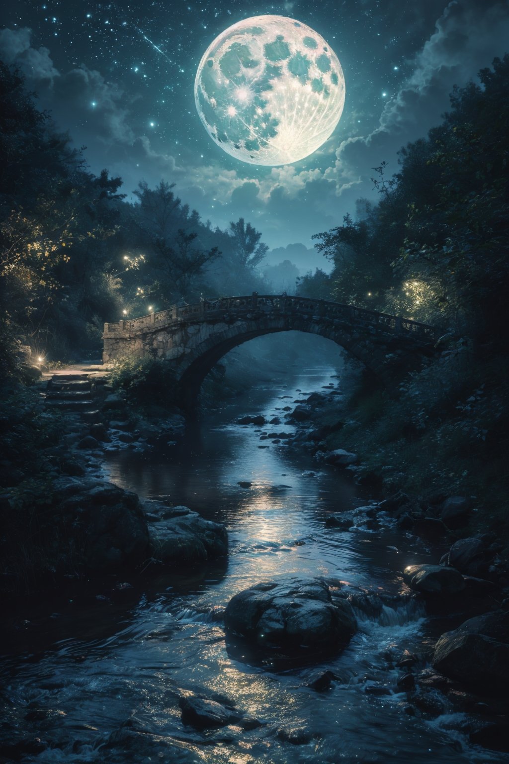 YE,scenery,moon,night,tree,outdoors,sky,star \(sky\),full moon,night sky,nature,starry sky,forest,rock,fireflies,light particles,cloud,moonlight,<lora:YE_20240317084633-000007:0.75>,, with intense rainfall,monochromatic,masterpiece,best quality,high quality,extremely detailed CG unity 8k wallpaper,award winning photography,Bokeh,Depth of Field,HDR,bloom,Chromatic Aberration,Photorealistic,extremely detailed,trending on artstation,trending on CGsociety,Intricate,High Detail,dramatic,art by midjourney,volumetric lighting,