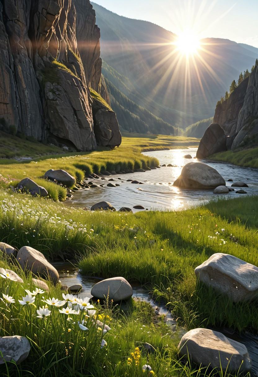grass,  wet grass,  valley on Tensor.Art