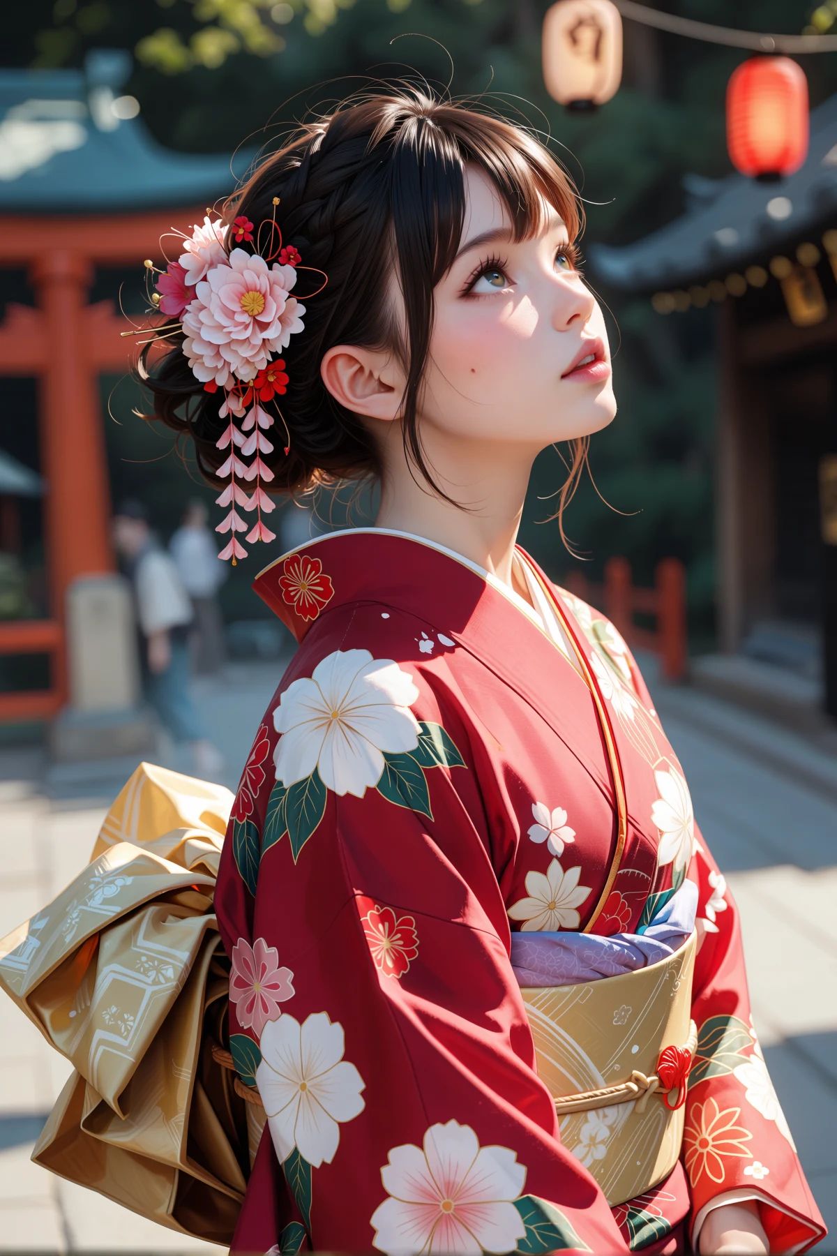 realistic,  1girl,  kimono on Tensor.Art