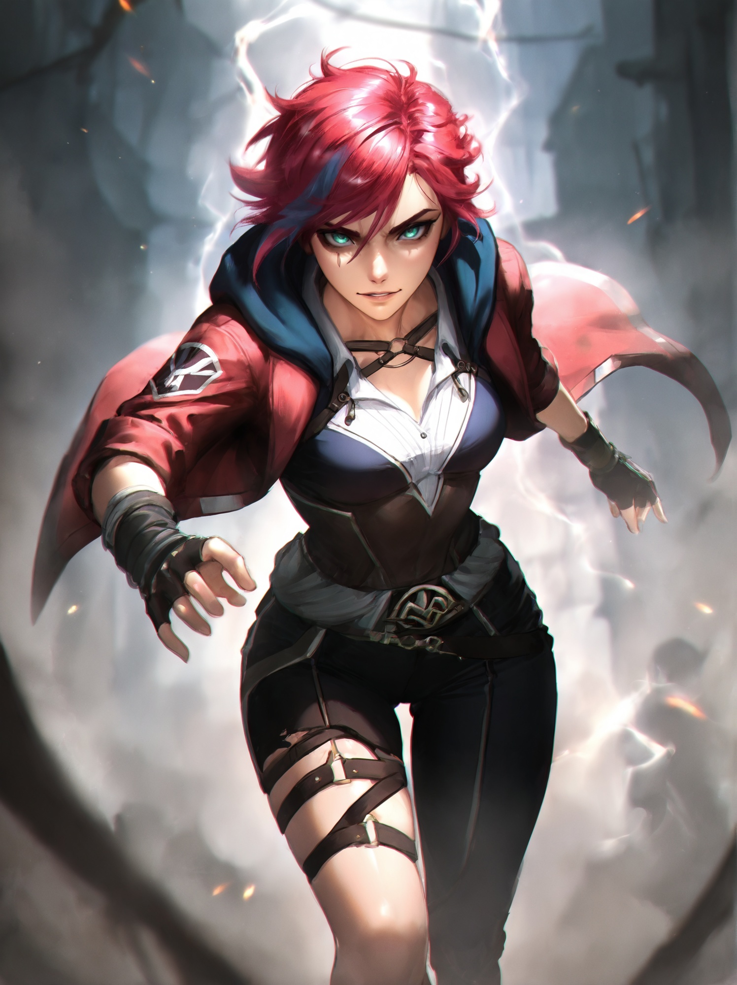 1girl,  arcane vi,  **0r0dina_style on Tensor.Art