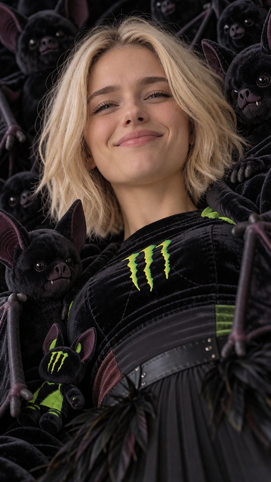 NikaX.blonde bob A photorealistic cinematic photograph of a 20-year-old young woman,  alone in the frame. **Core Concept:*...