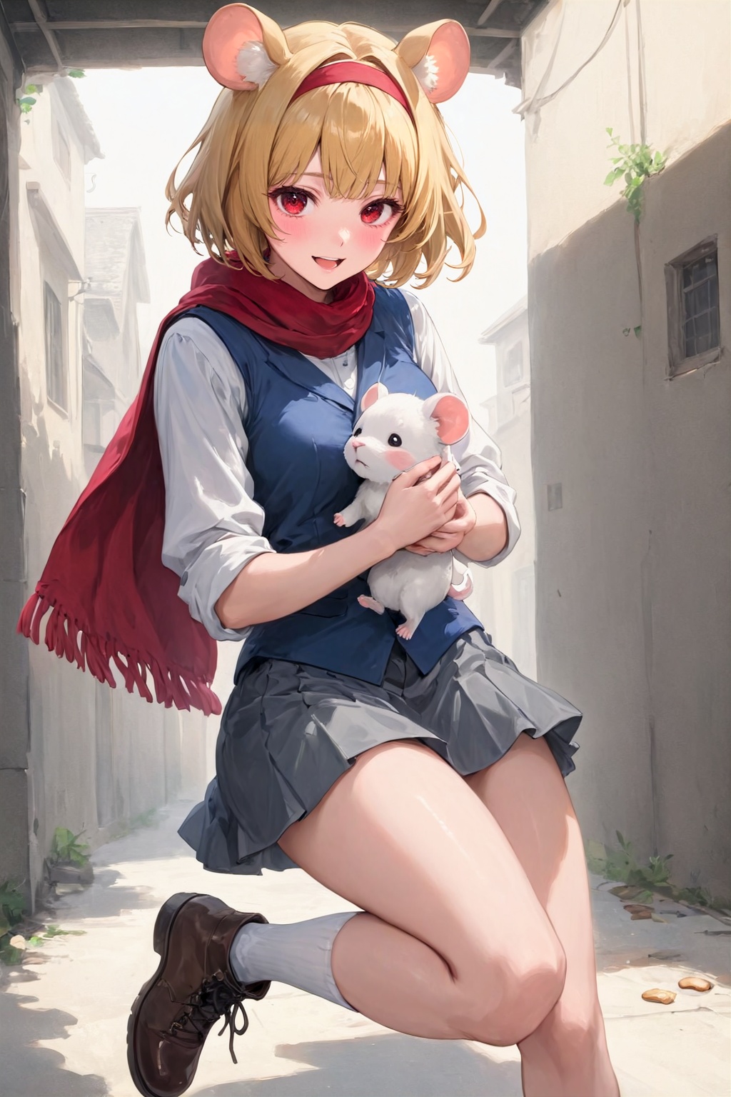 2girls,  alice margatroid,  animal ear fluff on Tensor.Art