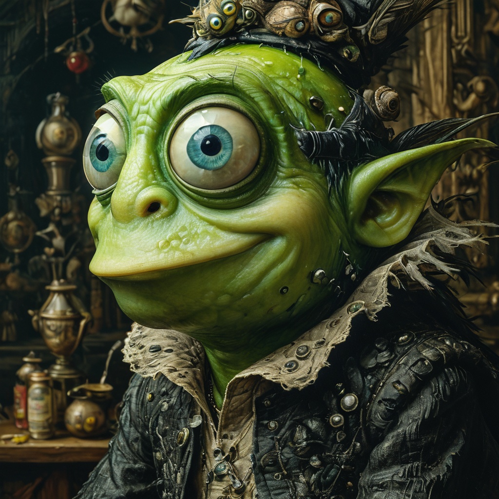 impactful paint of Mike Wazowski,  front view ,  highly detailed on Tensor.Art