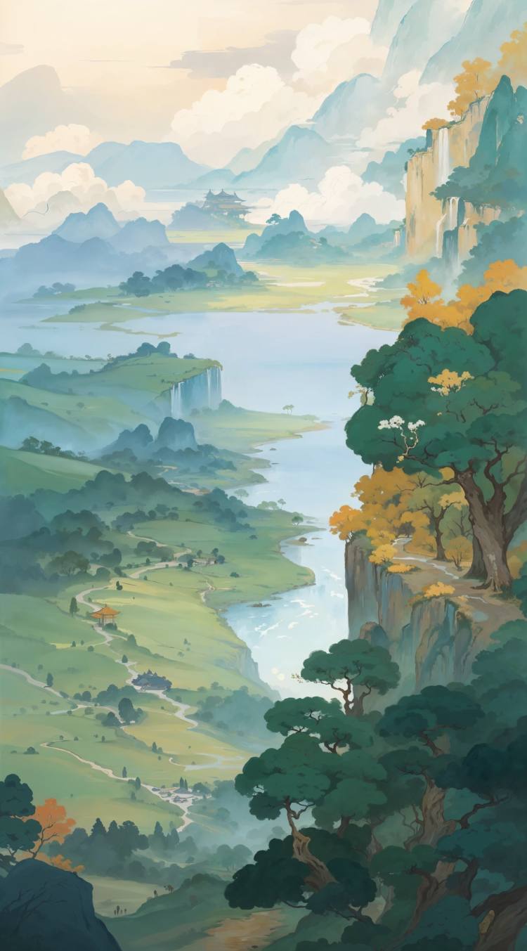 RB-翠微轩辕：中国山水的诗意迷境 by RacerBlueAI on Tensor.Art