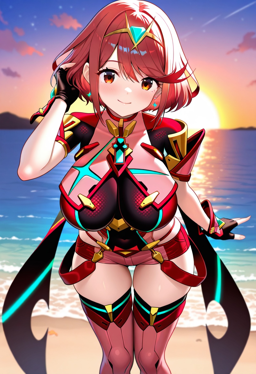 pyra \(xenoblade\),  front view,  1girl on Tensor.Art