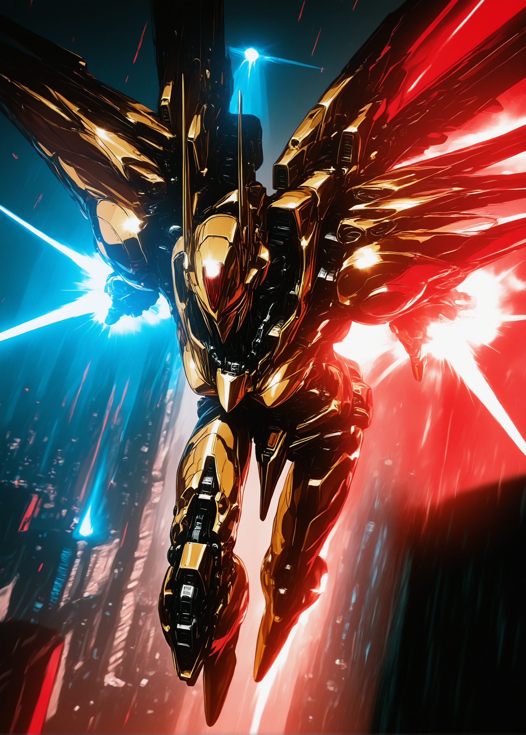 close-up,  skyger_style,  red flare on Tensor.Art