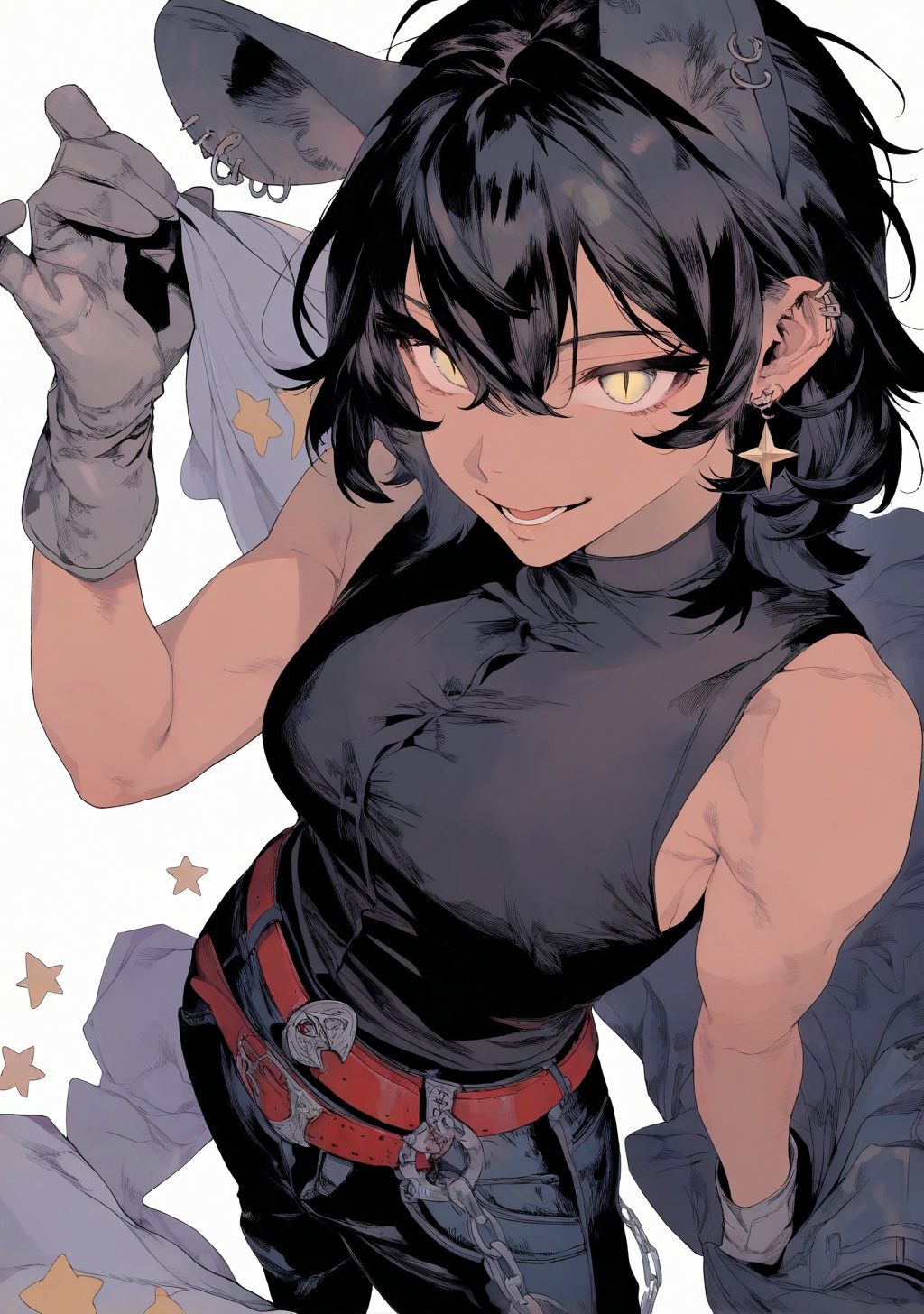 ddshu,  piercing,  red belt on Tensor.Art
