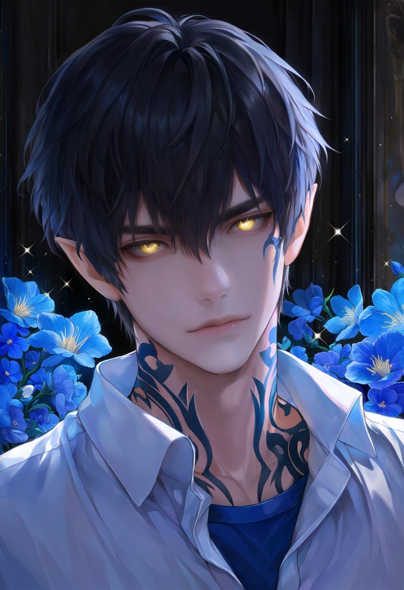 1boy,  male_focus,  pointy_ears on Tensor.Art