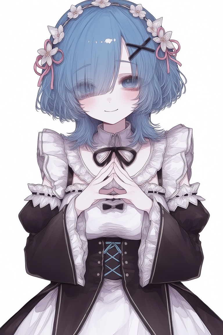 1girl,  blue eyes,  blue hair on Tensor.Art