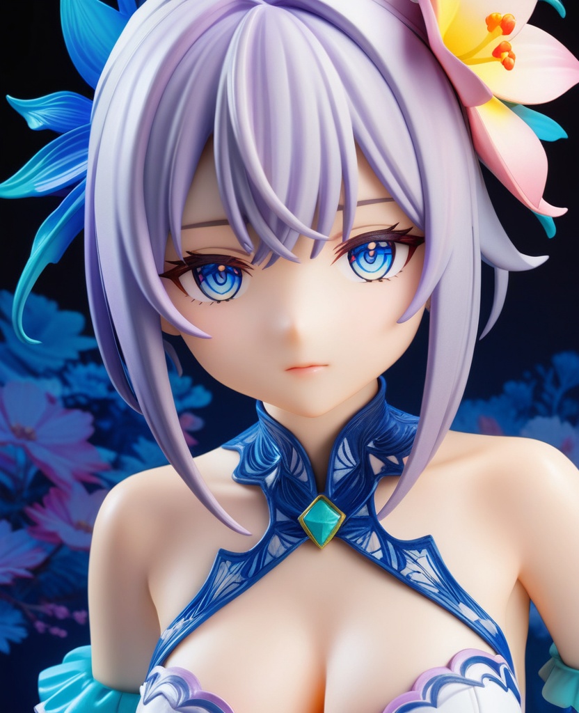 (,1girl, ,best quality, ),looking at viewer,,anime,(masterpiece, top quality, best quality, official art, beautiful and aesthetic:1.2), (1girl)	, , (cleavage),extreme detailed,(fractal art:1.3),colorful, flowers ,highest detailed,()    (cleavage), (),