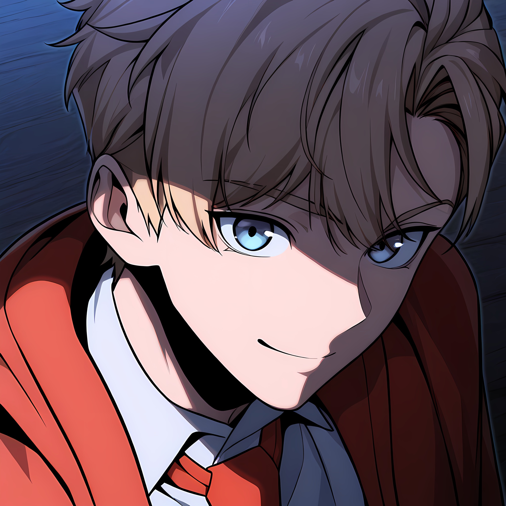 ed_rothtaylor, necktie, 1boy, blonde hair, male focus, solo, blue eyes, red necktie, short hair, jacket, shirt, red jacket, white shirt, portrait, formal, collared shirt, kind smile, looking at viewer, <lora:Ed-Rothtaylor-IllustXL:1>, (masterpiece),(best quality),(ultra-detailed),(best illustration),(best shadow),(absurdres),(detailed background),(very aesthetic),
