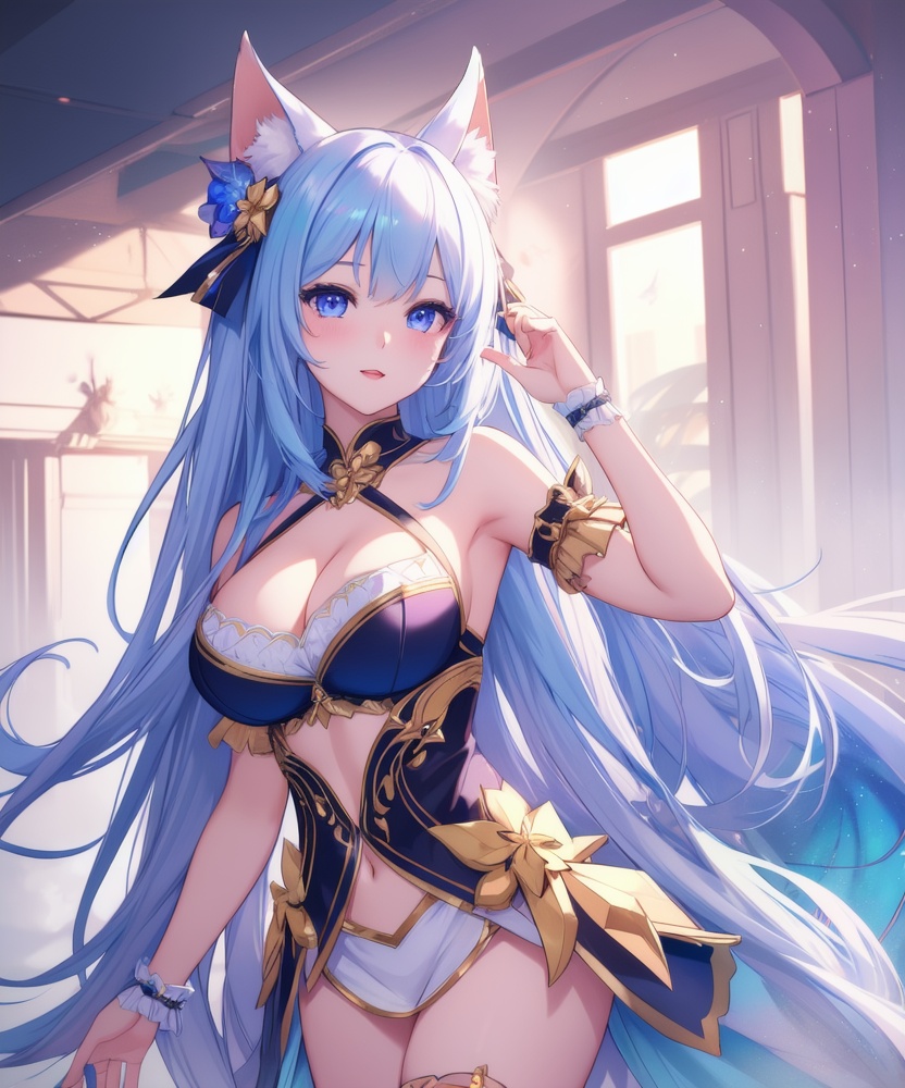 (,1girl, ,best quality, ),looking at viewer, <lora:457-DA-天启姬:0.8> ,,ultra detailed background,ultra detailed background,ultra realistic 8k cg,, ,masterpiece, (( , )),ultra realistic 8k cg, ,    ,cleavage,,spirit blossom ahri,,(cleavage), (),