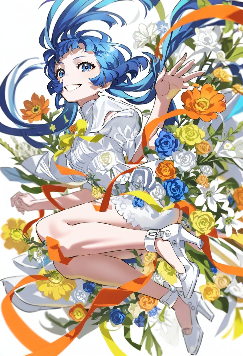 1girl,  solo,  flower on Tensor.Art