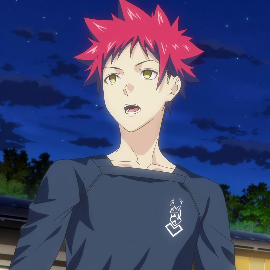 yukihira souma,  solo,  open mouth on Tensor.Art