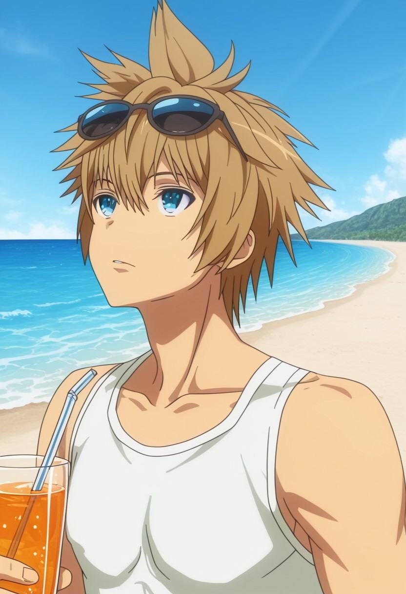 Anime,  solo male,  male focus on Tensor.Art