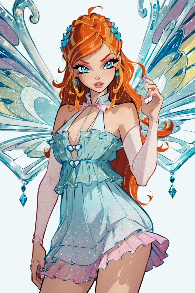 fairy wings,  orange hair,  blue eyes on Tensor.Art
