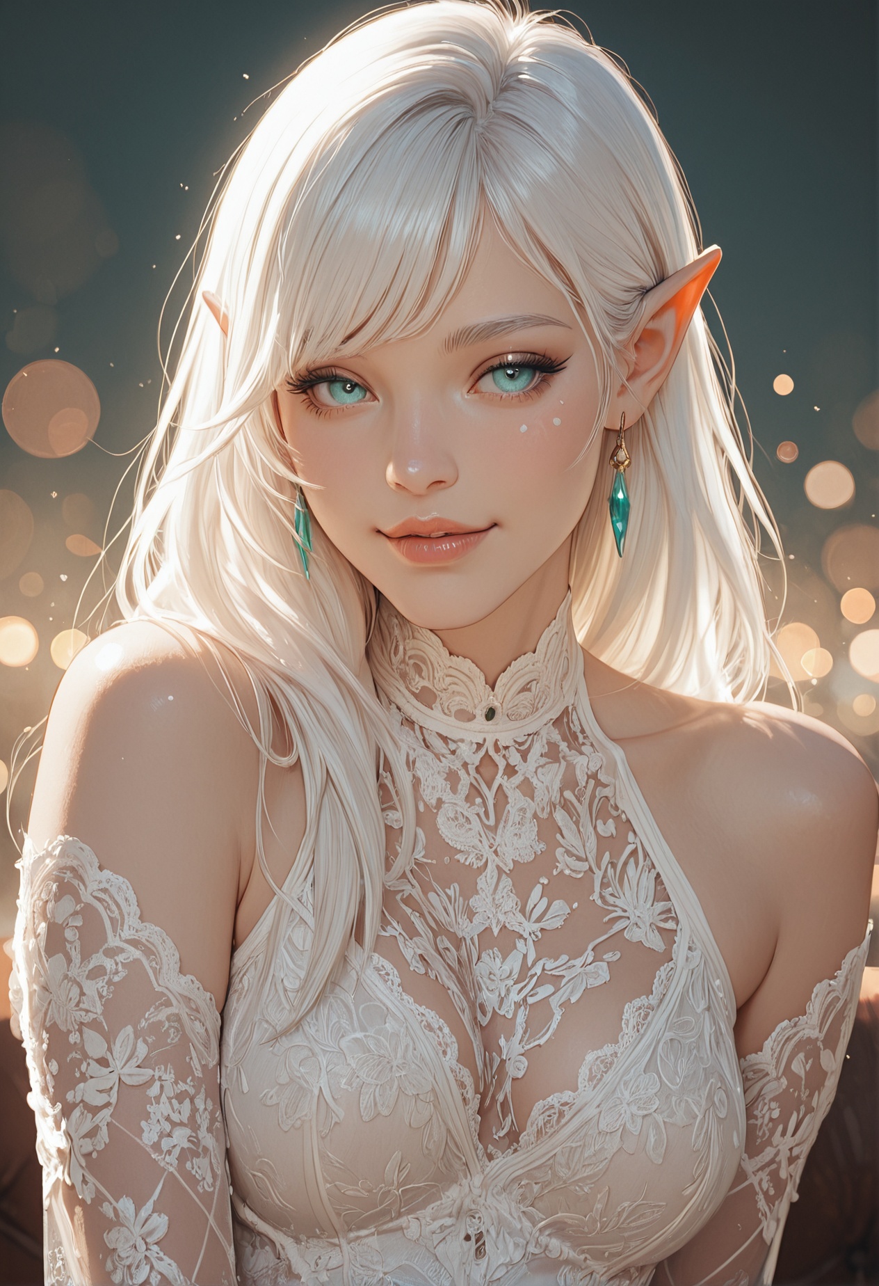 masterpiece,  best quality.woman,  elf ears on Tensor.Art