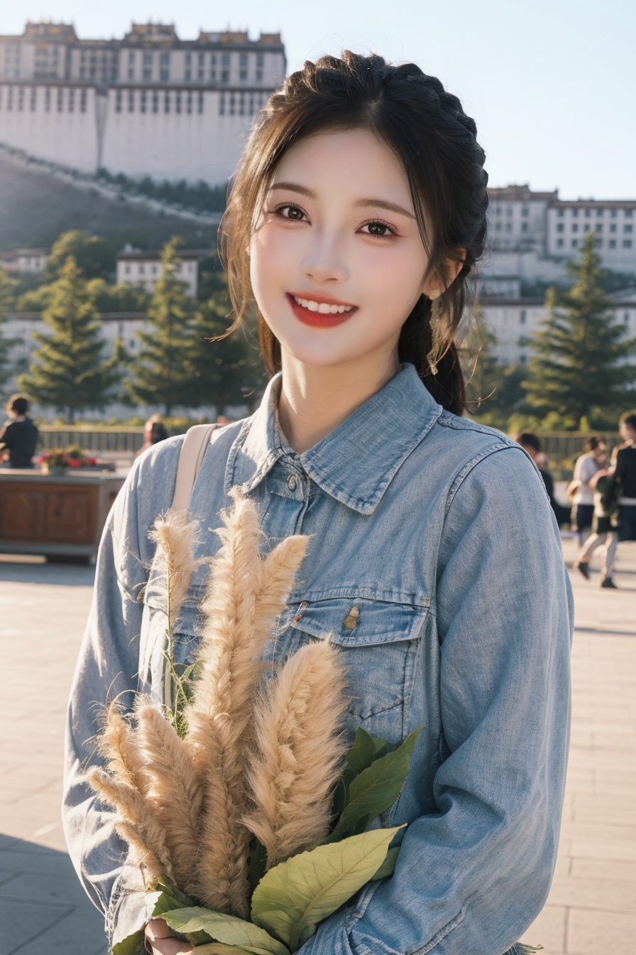 upper body,looking at viewer,smile,<lora:Potala_muggle:0.6>,1girl