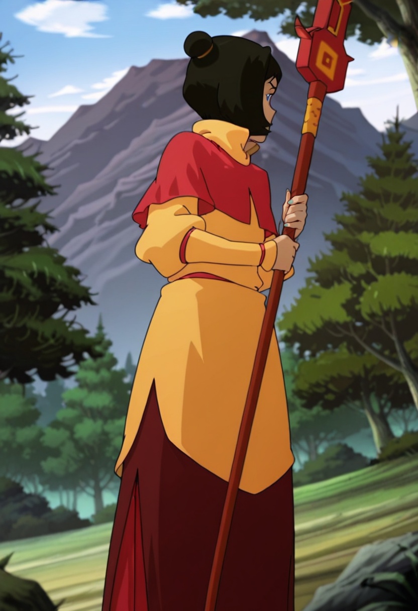 In the avatar TV animation style,  Jinora,  outdoors on Tensor.Art