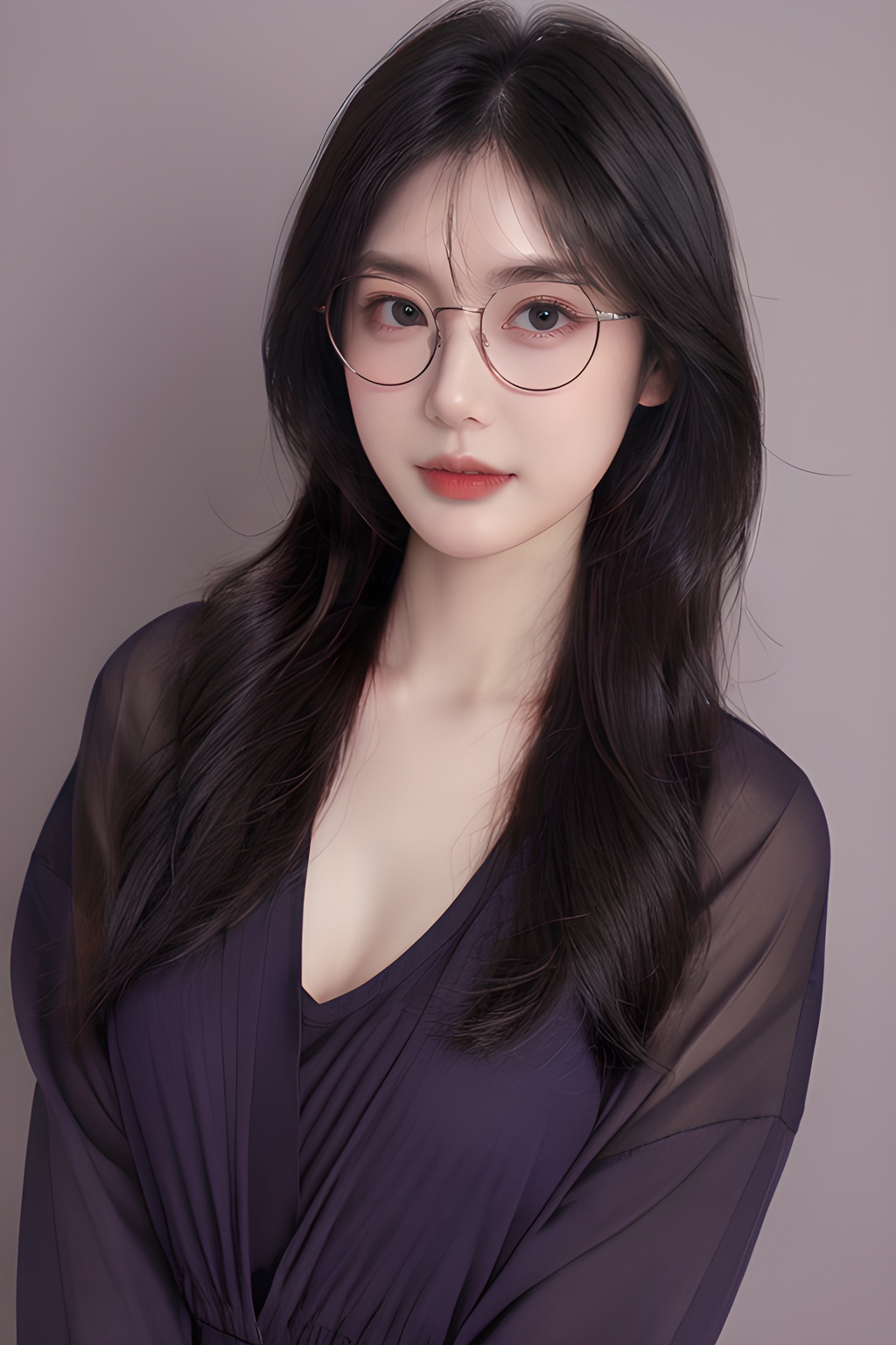 1girl,(simple background:1.2), <lora:0804_04:0.7>,<lora:SDXLrender_v2.0:0.6>, (medium breasts:0.8), purple clothes