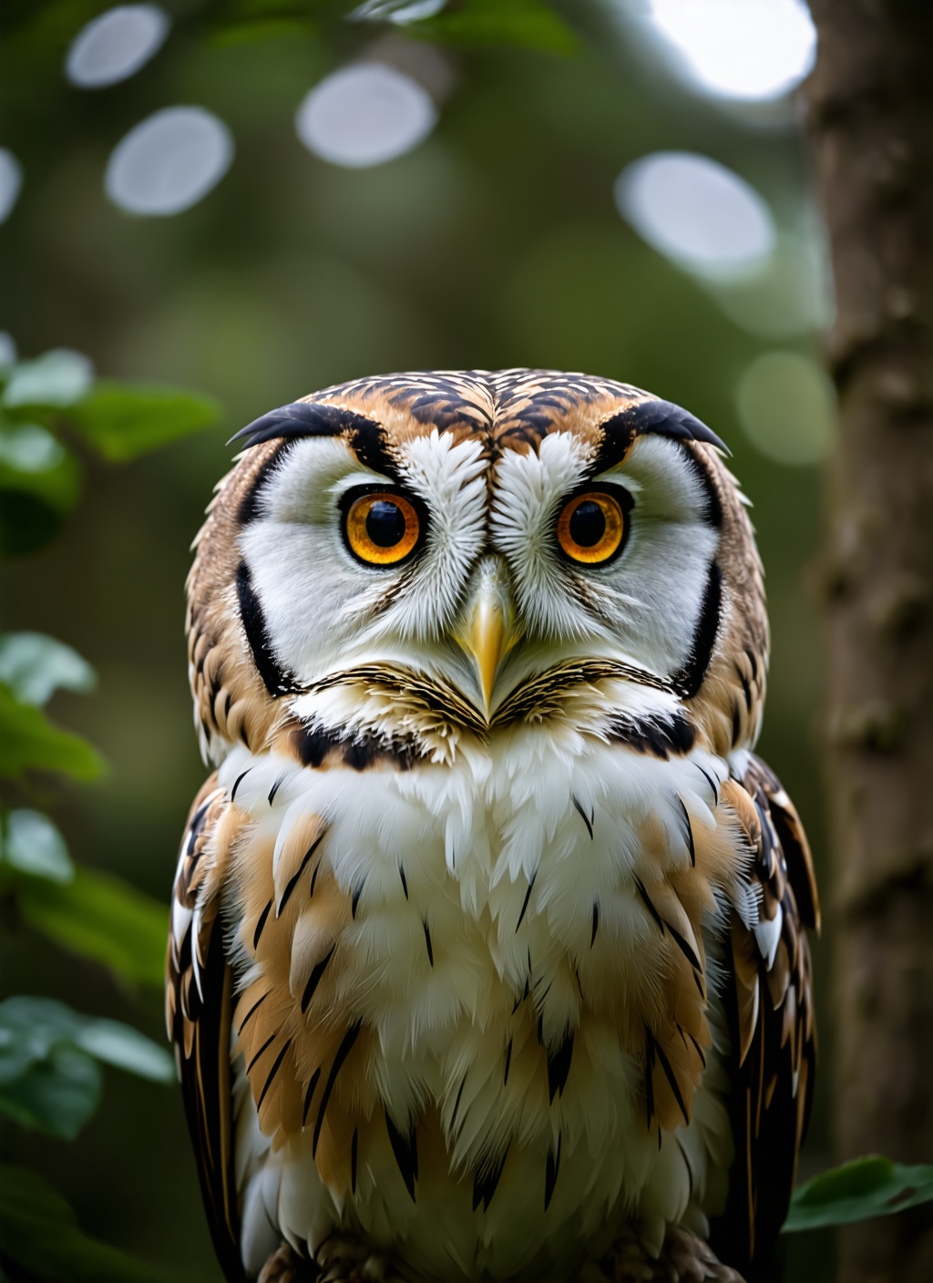 cinematic photo ,  Symmetrical face composition,  Large amber-yellow eyes on Tensor.Art